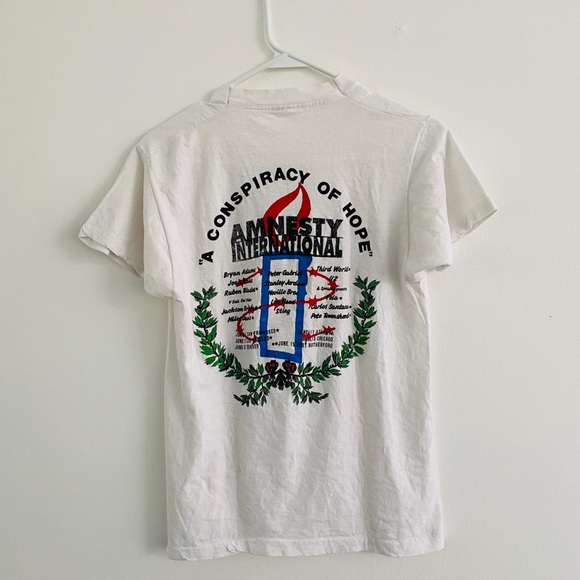 Vintage 1986 Amnesty International Concert T Small - Picture 3 of 4